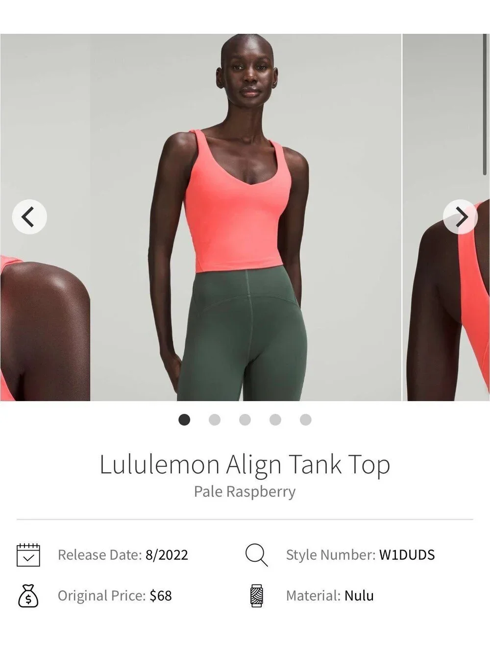 Lululemon Align Tank Top Pale Raspberry Pink size 4. EUC. $68 ret
